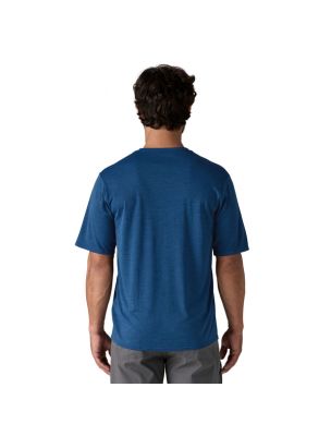 PATAGONIA T-shirt Cap Cool Daily Graphic Uomo 73 Text Logo/Clement Blue - Fabbrica Ski Sises Biella