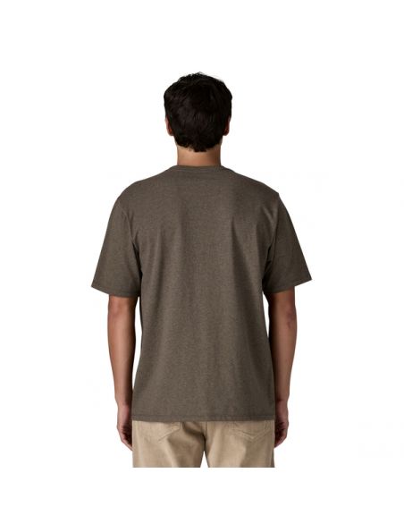 MOROP37837MRLB Mann Shop Sticker Pocket Responsibili T-shirt Marlow Brown - Fabbrica Ski Sises Biella