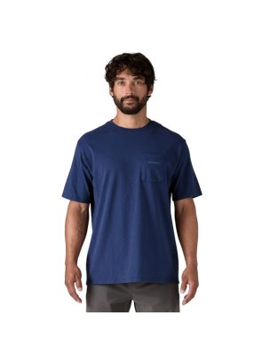 MOROP37655CLMB Mann Boardshort Logo Pocket T-shirt Clement Blue - Fabbrica Ski Sises Biella