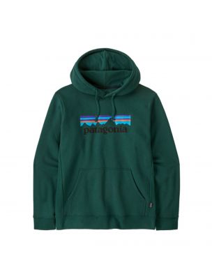 PATAGONIA Maglia P-6 Logo Uprisal Hoody Cascade Green - Fabbrica Ski Sises Biella