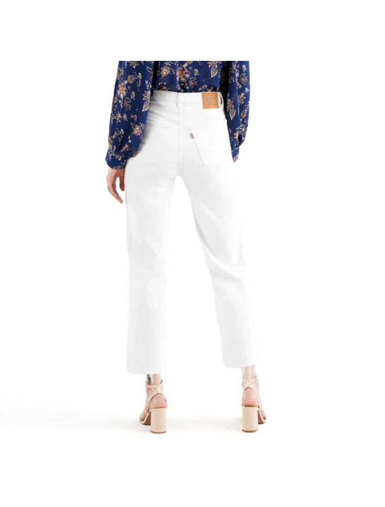 LEVI'S - Pantaloni Ribcage Straight Ankle Donna Bianchi