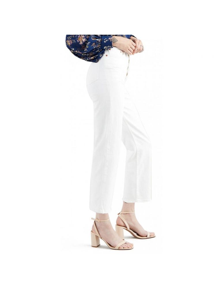 LEVI'S - Pantaloni Ribcage Straight Ankle Donna Bianchi