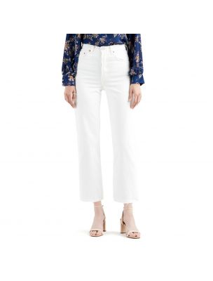 LEVI'S - Pantaloni Ribcage Straight Ankle Donna Bianchi