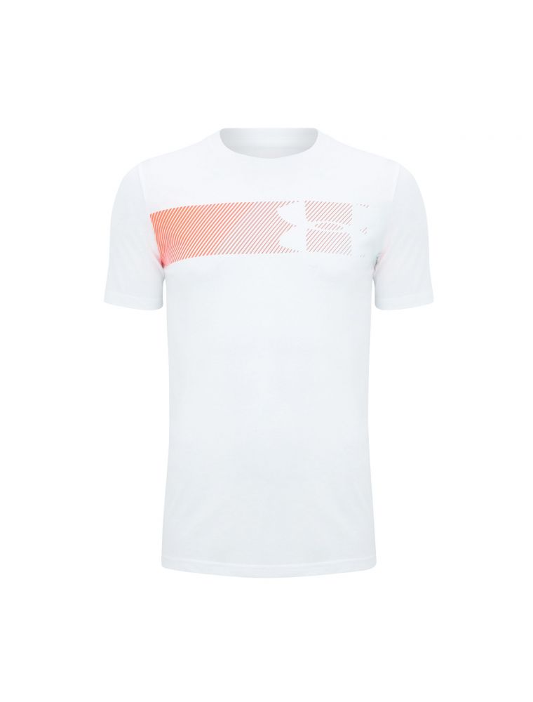 T-shirt UA Fast Left Chest Uomo Bianca