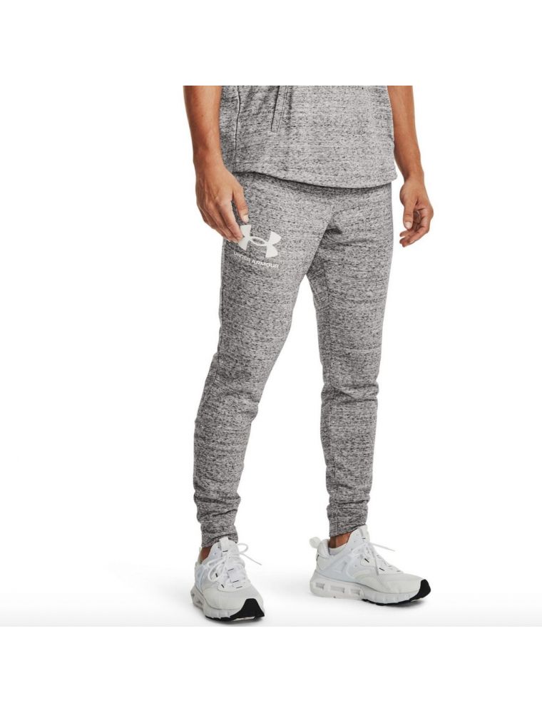 UNDER ARMOUR - Pantaloni UA Rival Terry Uomo Bianchi