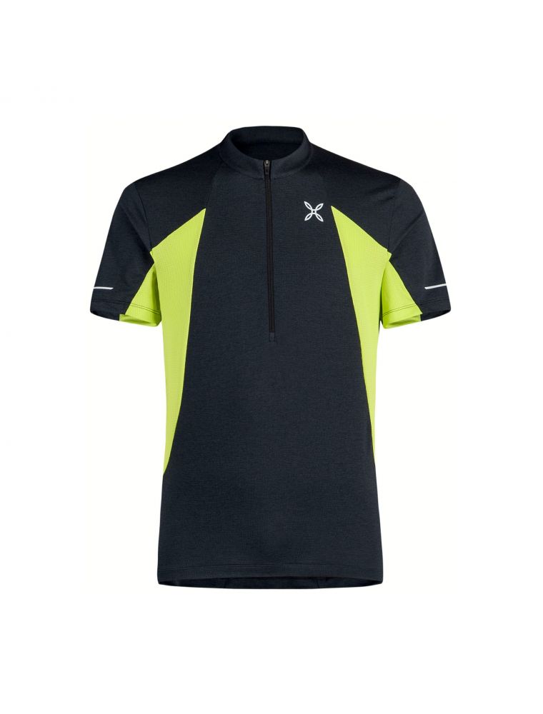 Mann Track Zip T-shirt - Grau