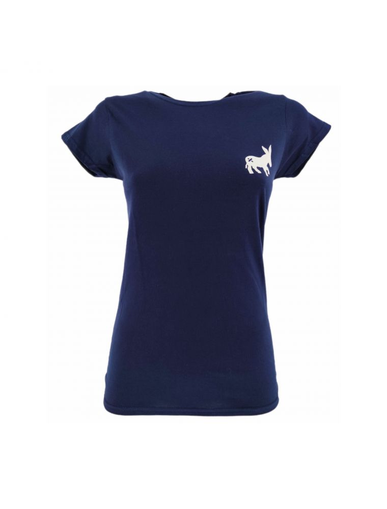 T-shirt Classic Logo Donna Navy/Biaco