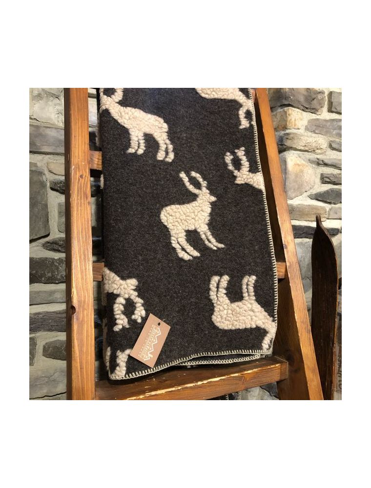 BAROPLRENNAM4M1 Plaid Renna 145x200 - Beige - Fabbrica Ski Sises Biella BAROPLRENNAM4M1 Plaid Renna 145x200 - Beige - Fabbrica Ski Sises Biella