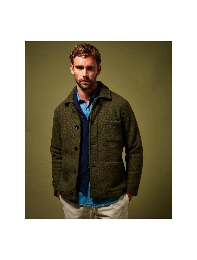 worker jacket green