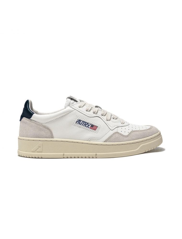 AUTRY - Scarpe Medalist Low Donna Bianche inserto Blu