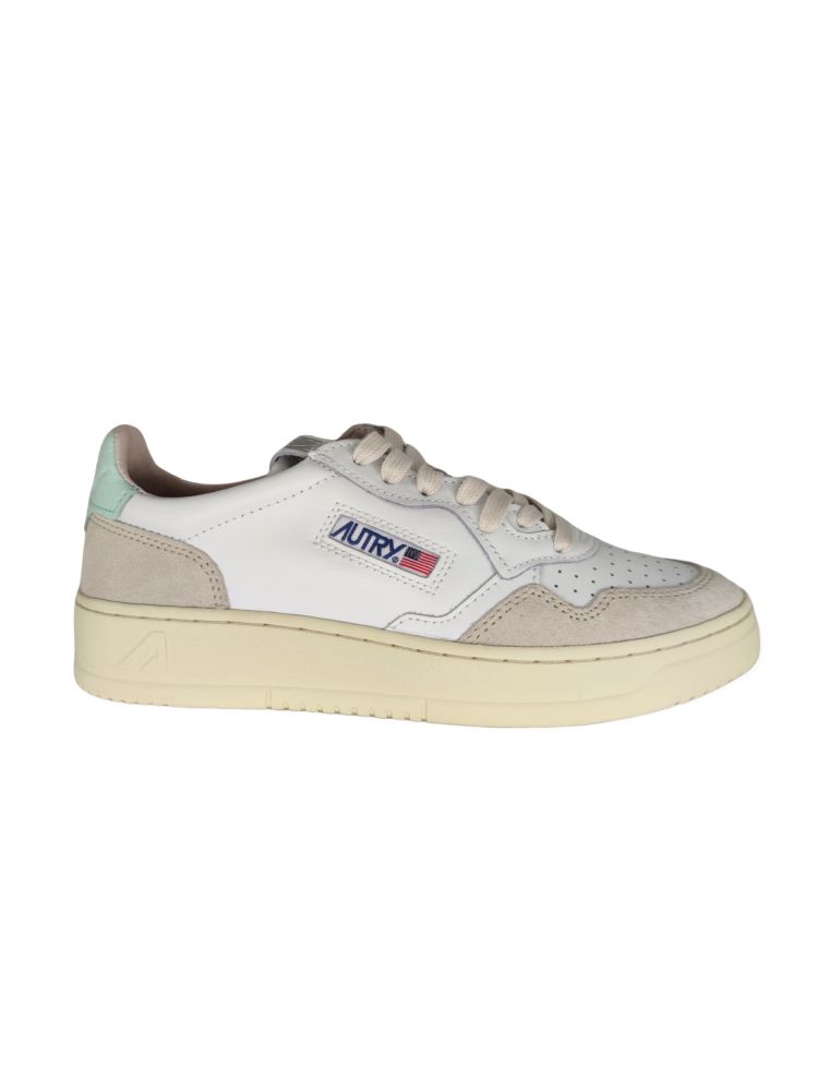 AUTRY - Baskets Medalist Low Femme blanc Menthe | Ski Sises