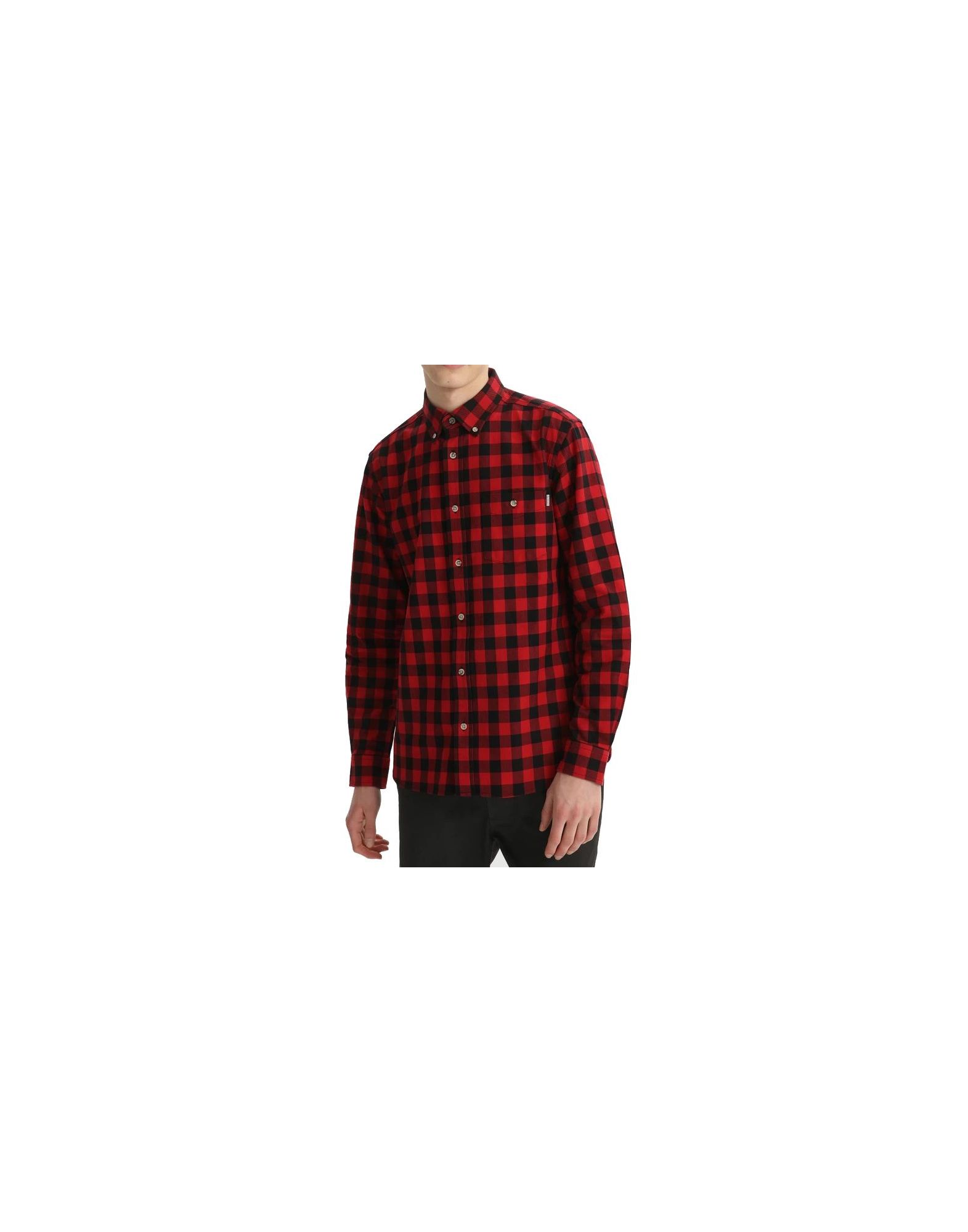 WOOLRICH Camicia Traditional Flannel Uomo Rossa - Fabbrica Ski Sises Biella
