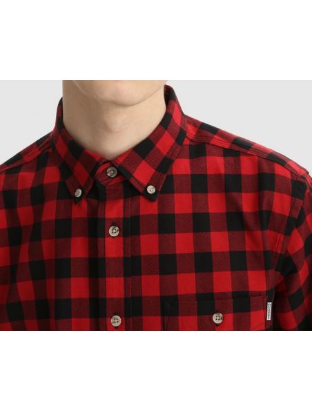 WOOLRICH Camicia Traditional Flannel Uomo Rossa - Fabbrica Ski Sises Biella