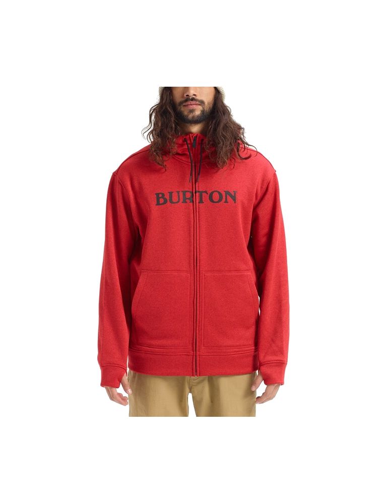 Maglia Oak Full-Zip Uomo Rossa