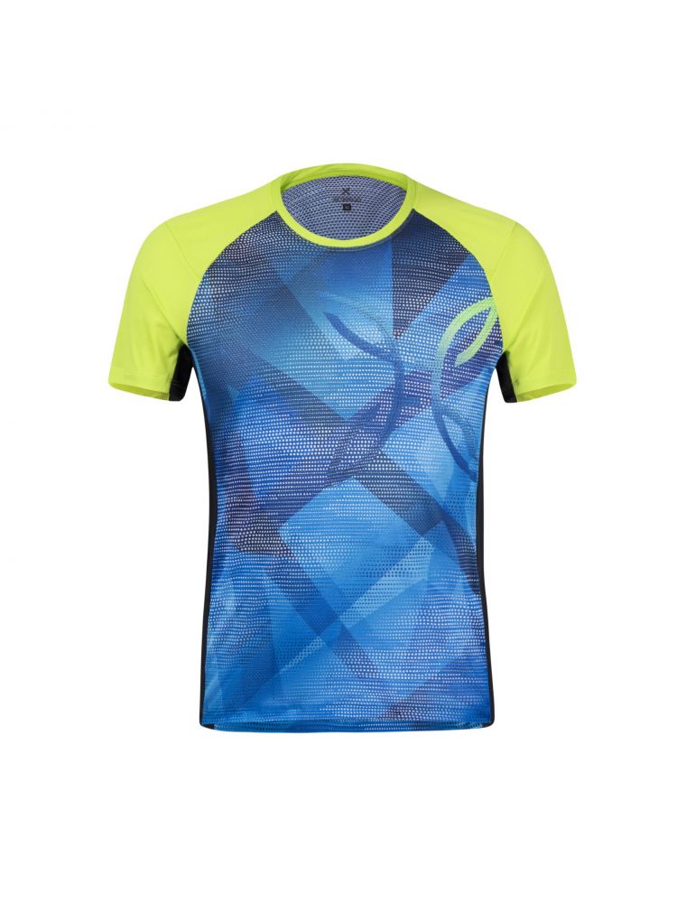 T-shirt Ghost Uomo Blu Ottanio/Verde Lime