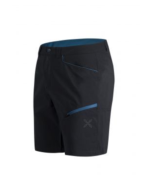 MONTURA - Pantaloncini Stretch Walk Uomo Antracite/Blu Ottanio