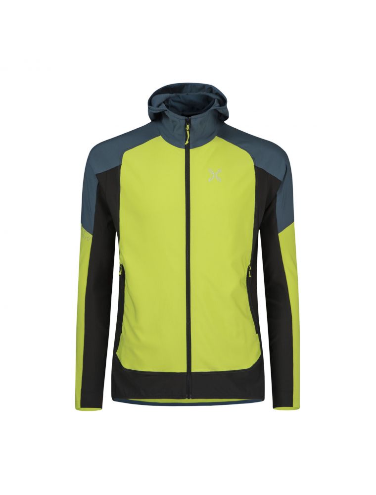 Maglia Elevation Uomo Verde Lime/Blu Cenere