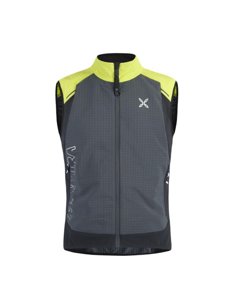 Gilet Wind Revolution Uomo Piombo/Verde Lime