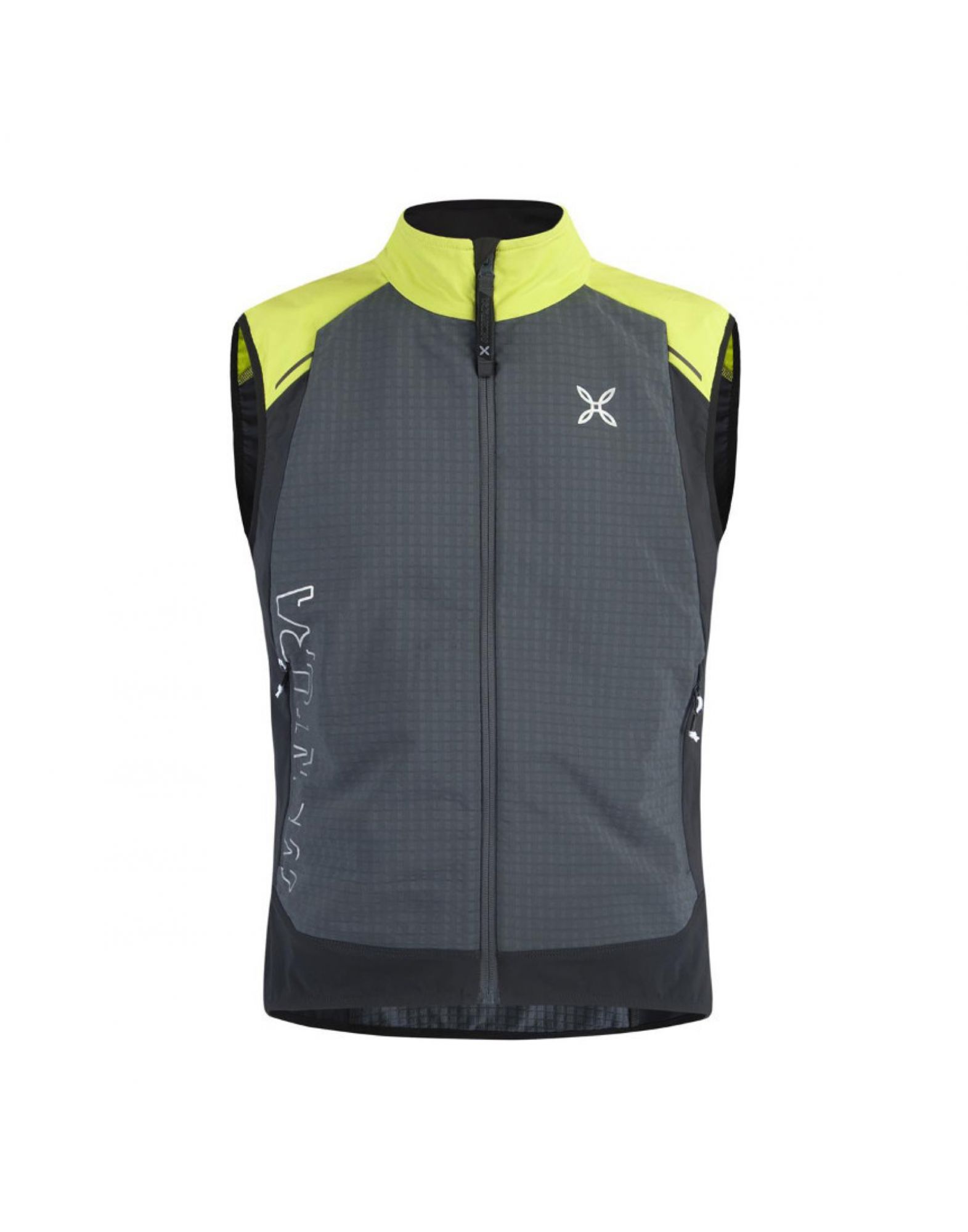 MONTURA - Gilet Wind Revolution Uomo Piombo/Verde Lime