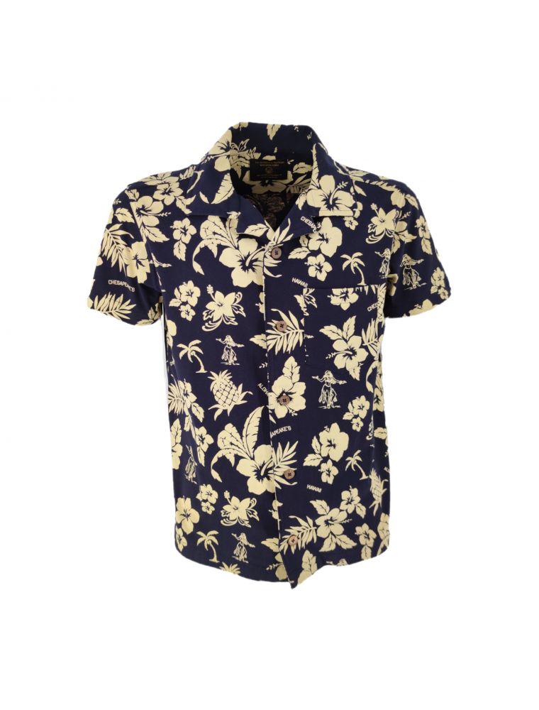 Camisa Hawaiian Hombre Molokai Navy