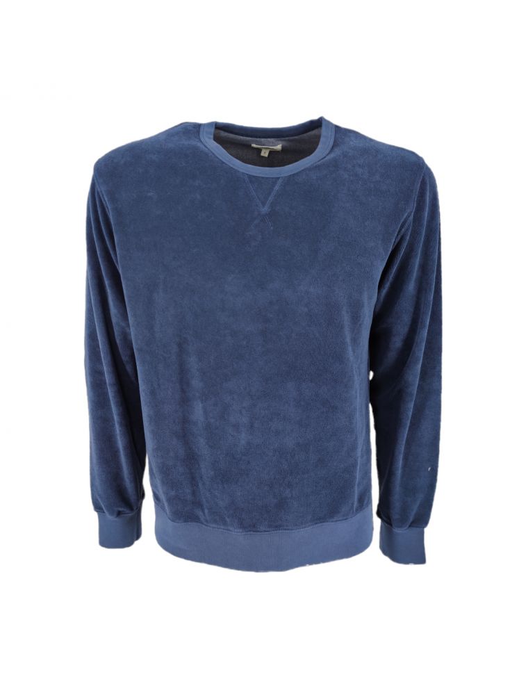 Maglia Bouclette Sweat Uomo Petrol Blue