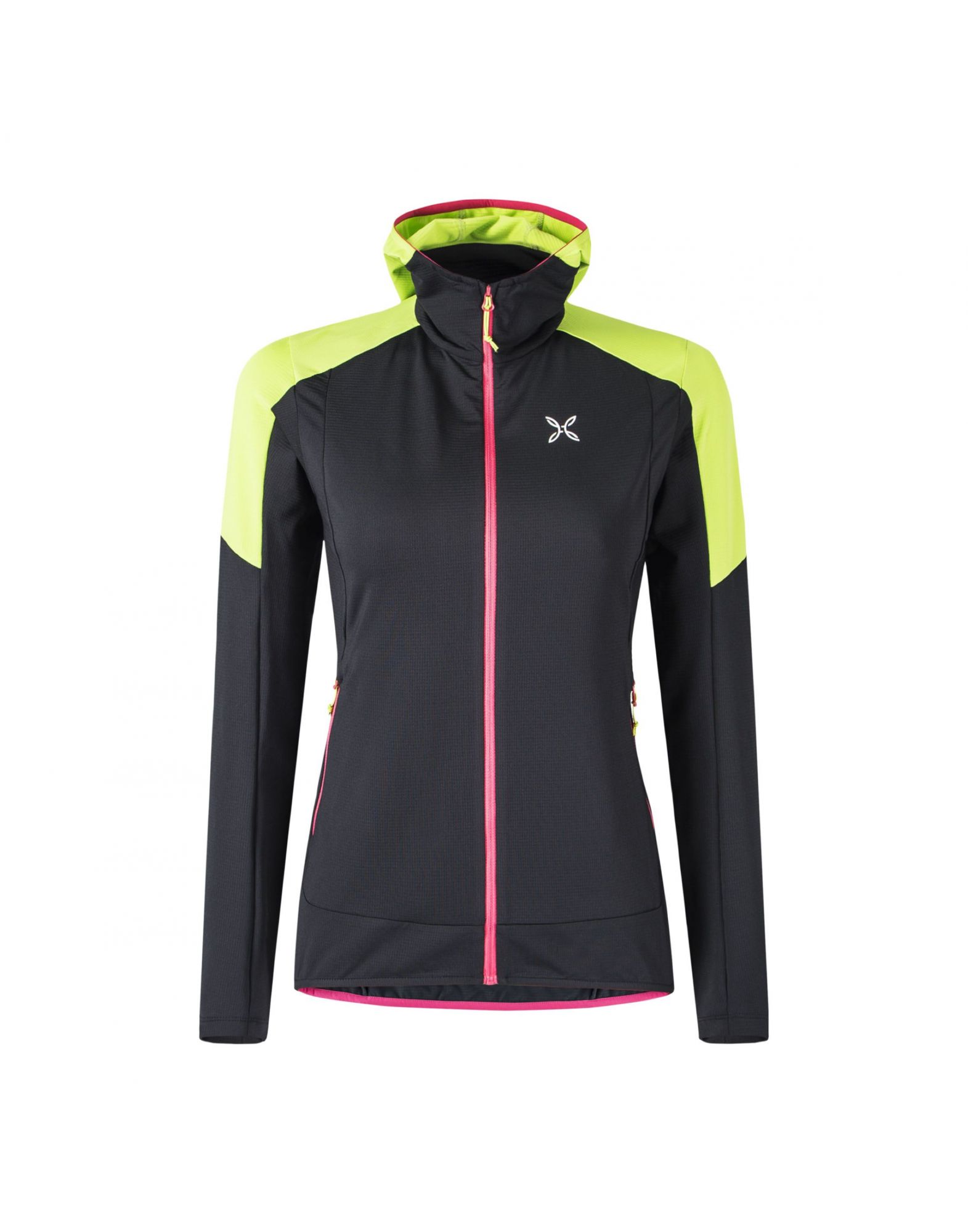 MONTURA - Maglia Light Revolition Donna Nero/Verde Lime