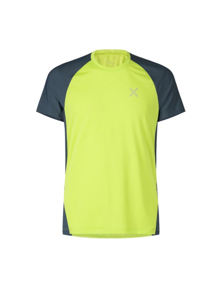 T-shirt Join Uomo Verde Lime/Blu Cenere