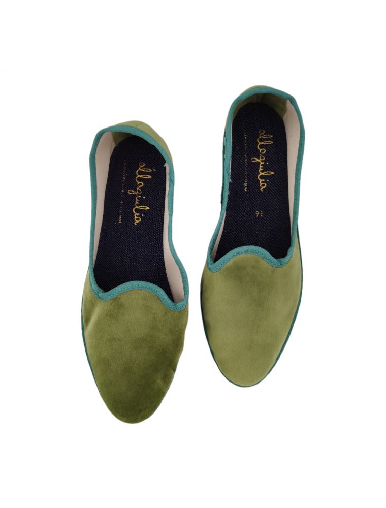 ALLAFRIUPANTELLERIAS Women's Friulana Pantelleria Shoes Velluto Salvia - Fabbrica Ski Sises Biella ALLAFRIUPANTELLERIAS Women's Friulana Pantelleria Shoes Velluto Salvia - Fabbrica Ski Sises Biella