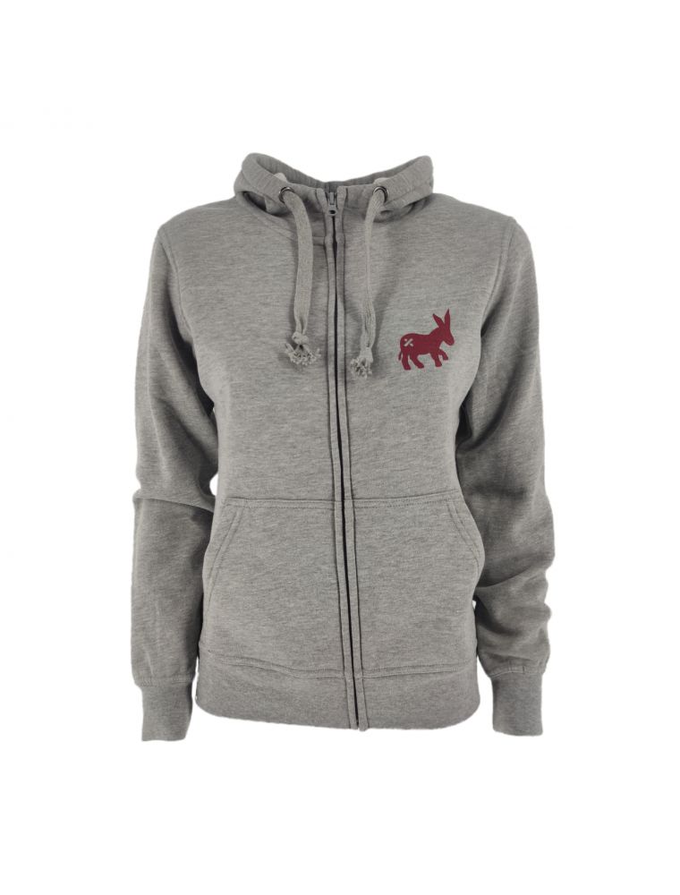 Maglia Hoodie Full-Zip Donna Grigio