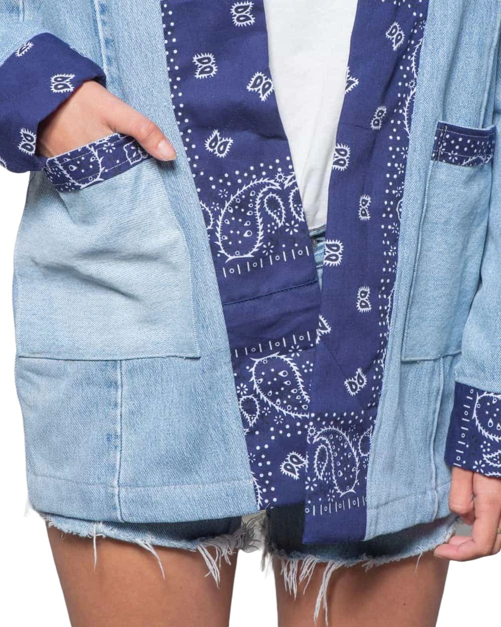 OVERLORD - Giacca Noragi Bandana Denim Navy