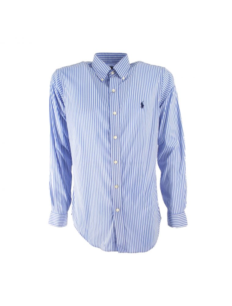 Camicia Classic Fit Performance Uomo Blue/White