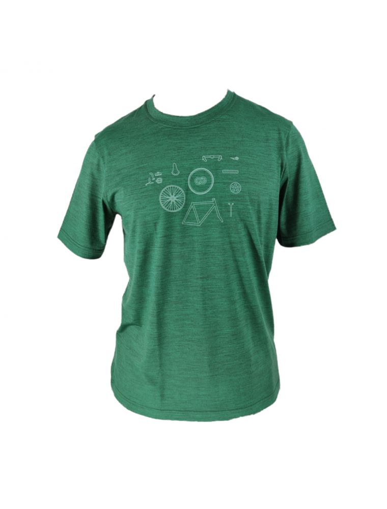 T-shirt in Lana Vergine Uomo Grass