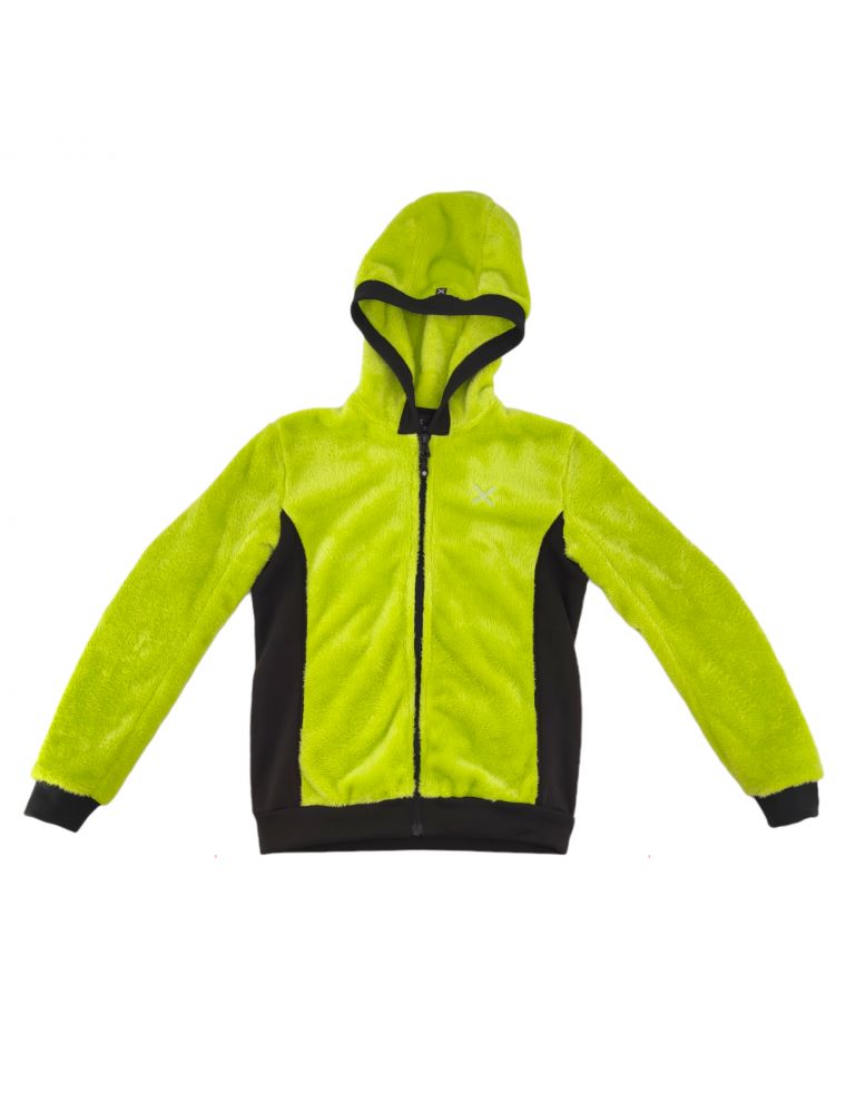 Maglia Polar Stretch Hoody Junior Verde Lime