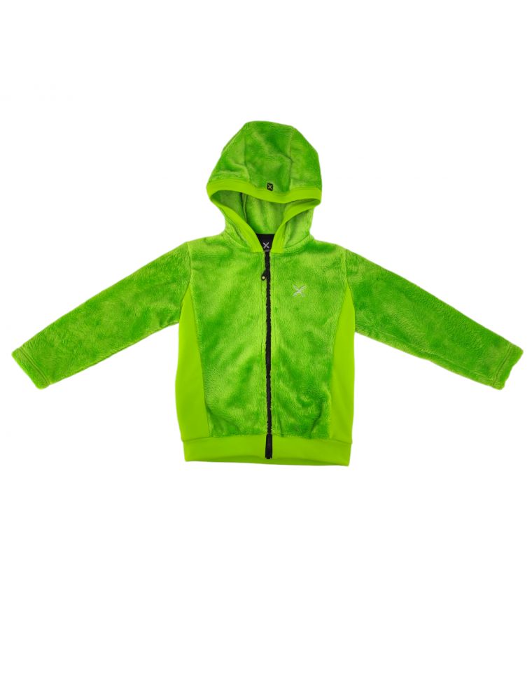 MKONTMJAB12B40 Junior Polar Stretch Hoody Pullover Lime - Fabbrica Ski Sises Biella MKONTMJAB12B40 Junior Polar Stretch Hoody Pullover Lime - Fabbrica Ski Sises Biella