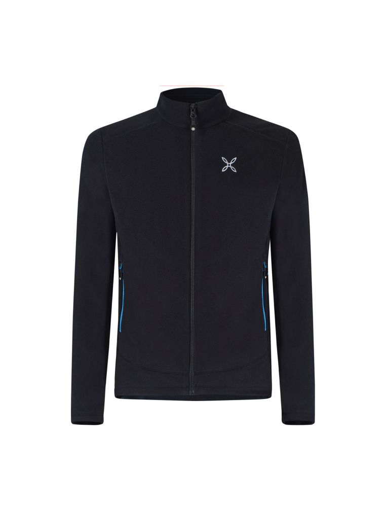 MONTURA Maglia Micro Basic Uomo Nero/Cielo - Fabbrica Ski Sises Biella MONTURA Maglia Micro Basic Uomo Nero/Cielo - Fabbrica Ski Sises Biella