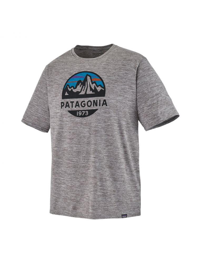 T-shirt Capilene Cool Daily Graphic Uomo Fitz Roy Scope/Feather Grey