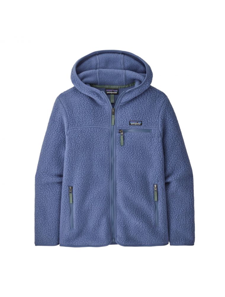 Maglia Retro Pile Fleece Hoody Donna Current Blue