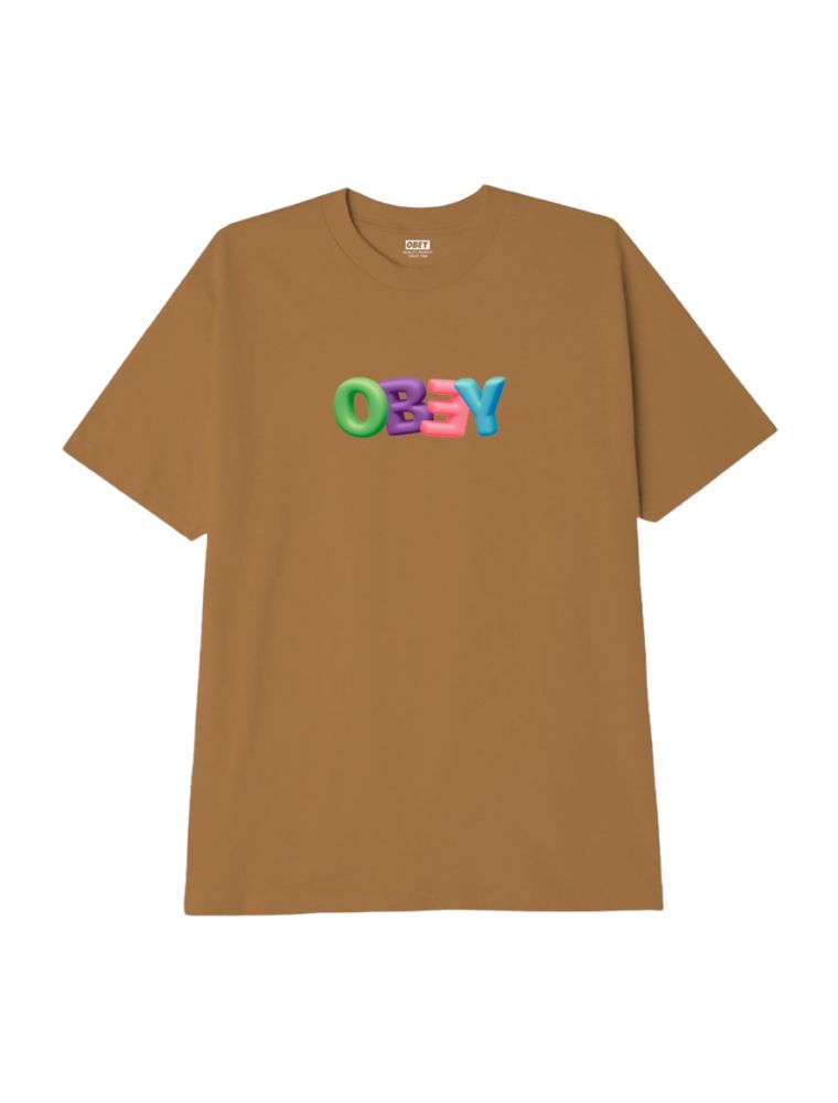 T-shirt Obey Bubble Uomo Brown Sugar