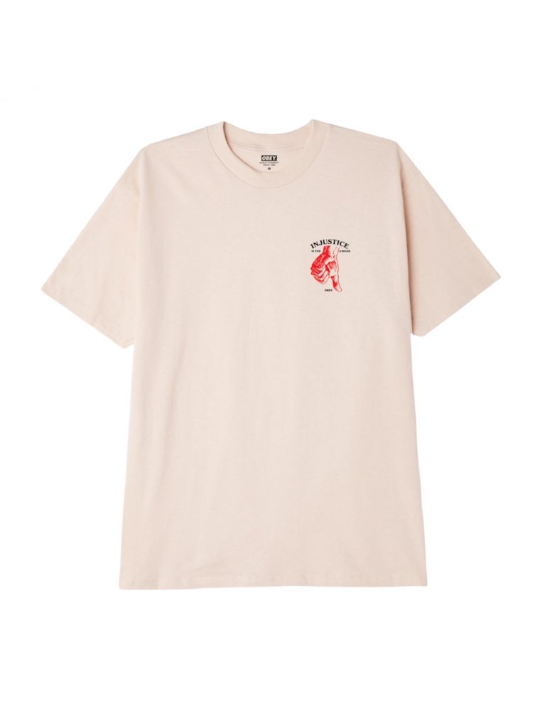 T-shirt Obey Thumbs Down Uomo Cream