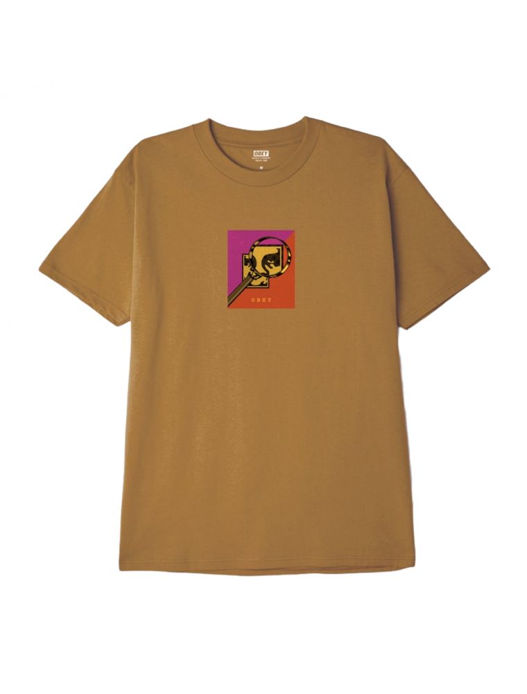 T-shirt Obey Magnify Uomo Brown Sugar