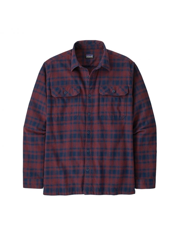 Camicia L/S Midweight Fjord Flannel Uomo Connected Lines: Sequoia Red