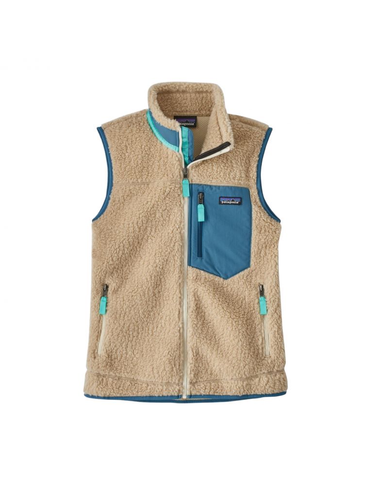 Gilet Classic Retro-X Fleece Donna Dark Natural W/Wavy Blue