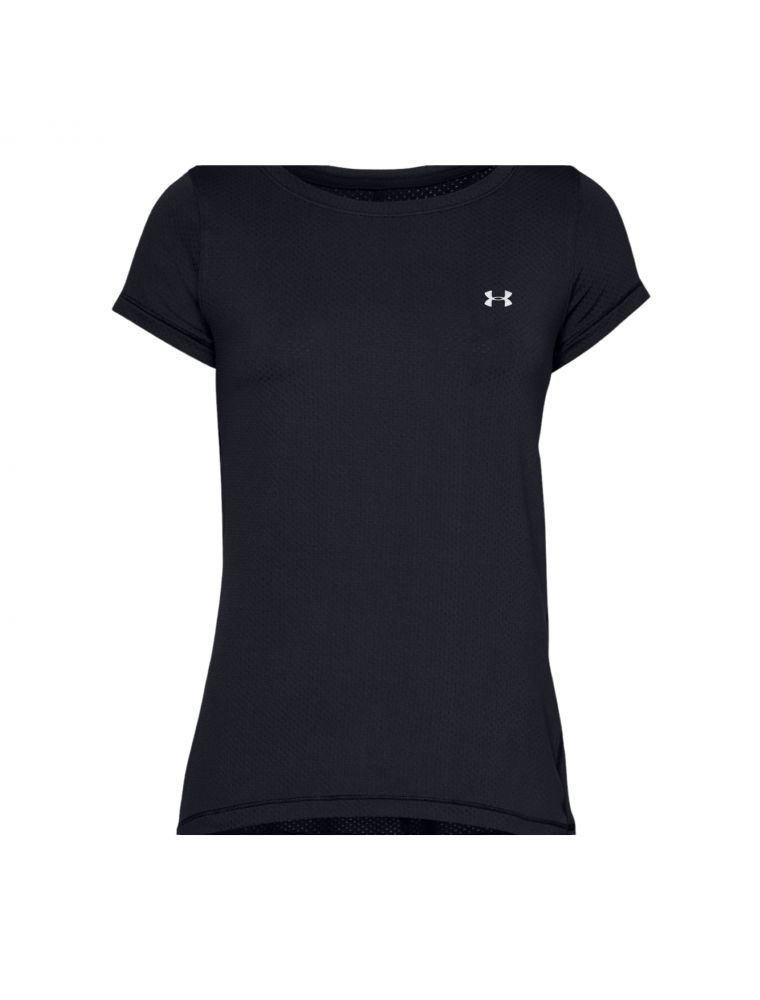 T-shirt HeatGear Armour Donna Black/Metallic Silver