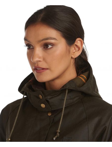 BARBLWX1081LWXOL71 Women's Avon Wax Jacket Olive/Classic - Fabbrica Ski Sises Biella