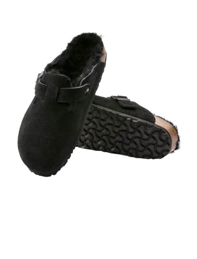 Sandali Boston Shearling Donna Black