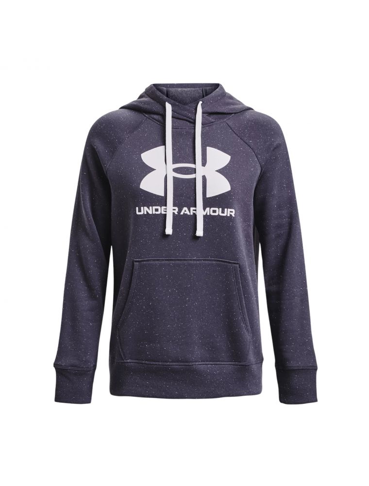 Maglia Rival Fleece Logo Hoodie Donna Tempered Steel/White