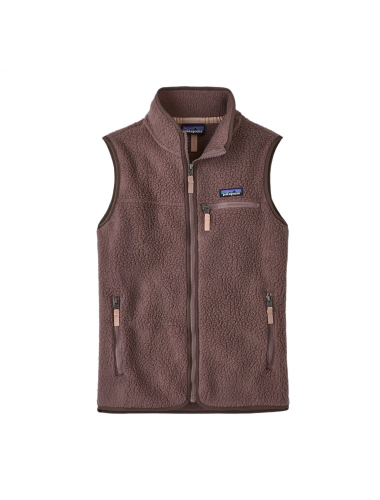 Gilet Retro Pile Fleece Donna Dusky Brown