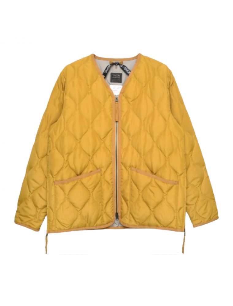 Giacca Military Zip V Neck Camel