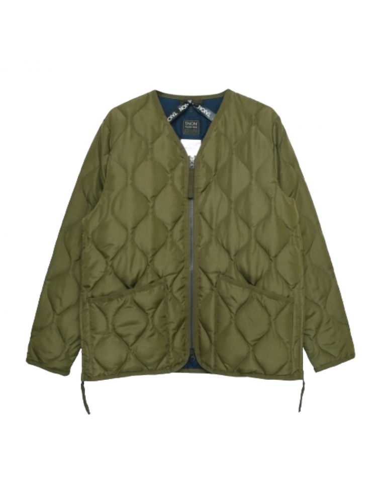 Giacca Military Zip V Neck Dark Olive