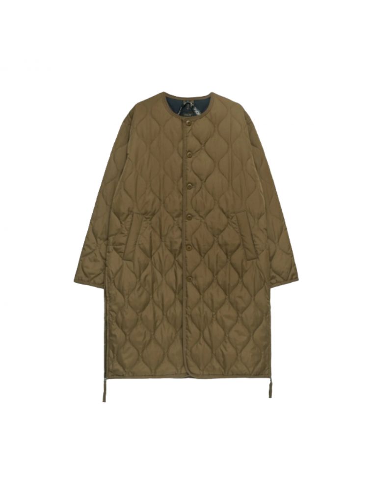 Giacca Military Zip Crew Neck Long Light Brown